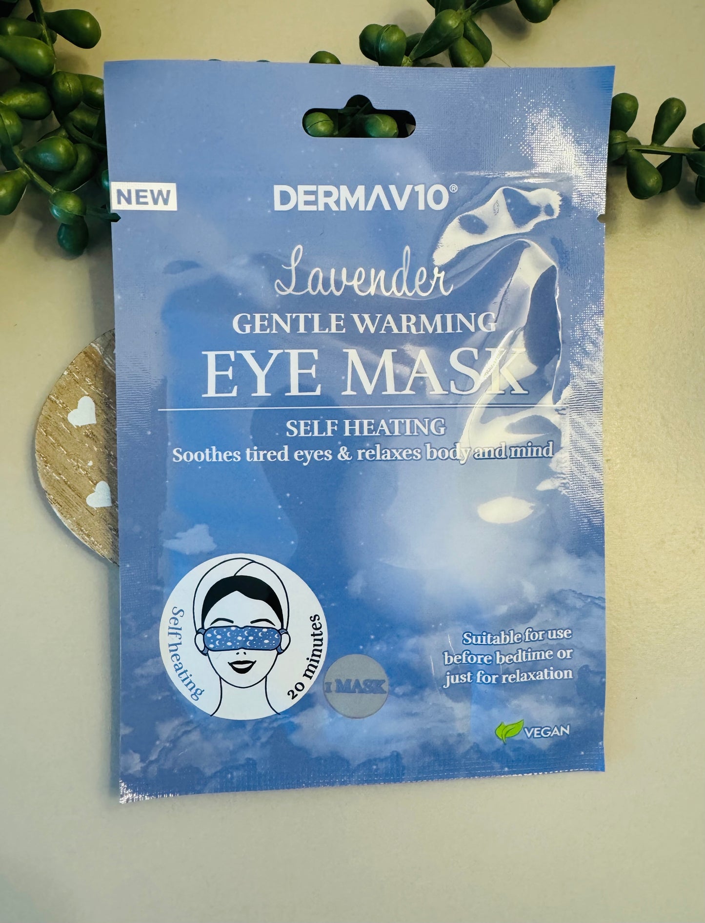 DermaV10 Lavender Gentle Warming Eye Mask