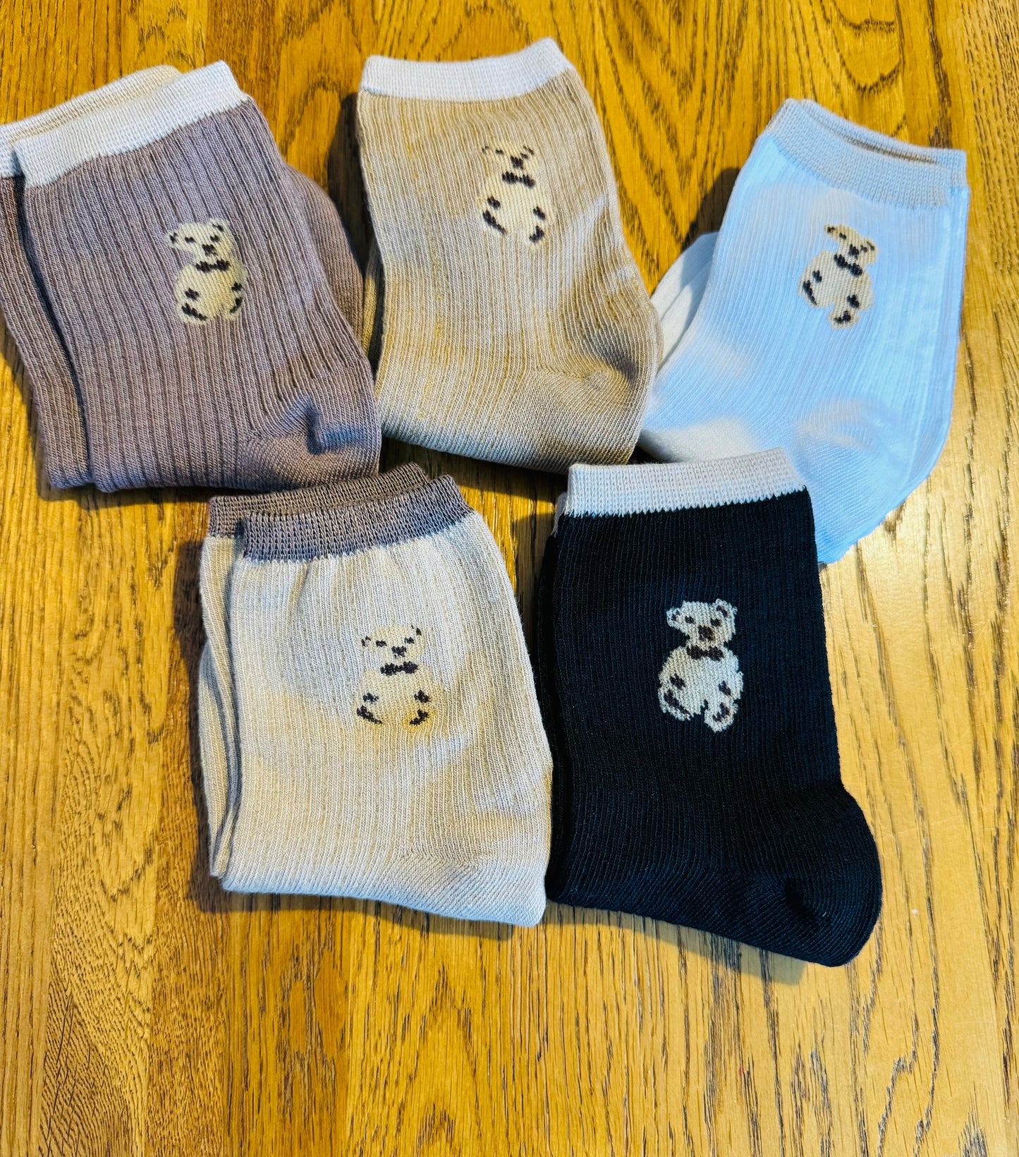 Teddy Bear Socks - 1 Pair Picked at Random
