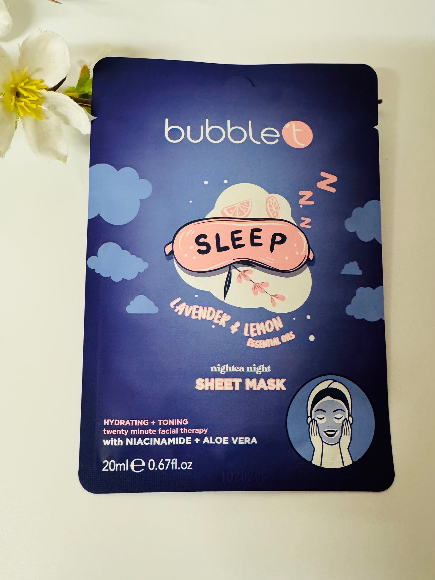 Bubble T Lavender & Lemon Face Sheet Mask