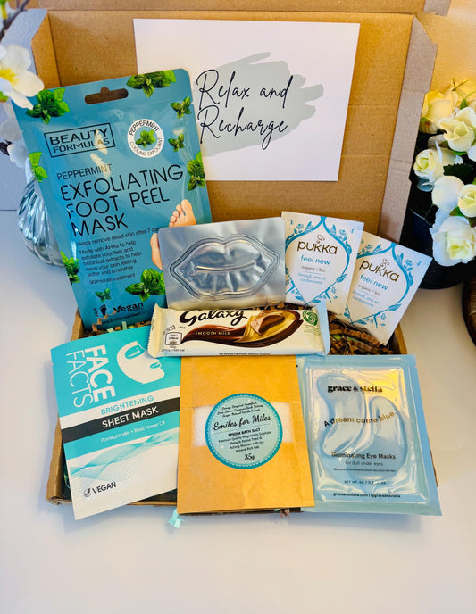 Pamper Gift Box For Her - Birthday Relax Pamper Hamper - Self Care Package - Hug in a Box - Pick Me Up - Thinking Of You - Letterbox Gift