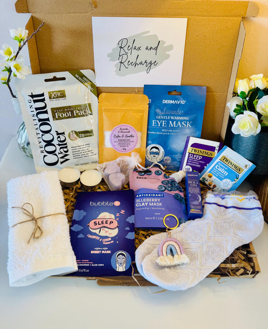 Relax Pamper Hamper - Spa Self Care Hamper - Care Package Gift For Her - Birthday Gift Box - Hug in a Box - Pamper Box - Pick me Up Gift