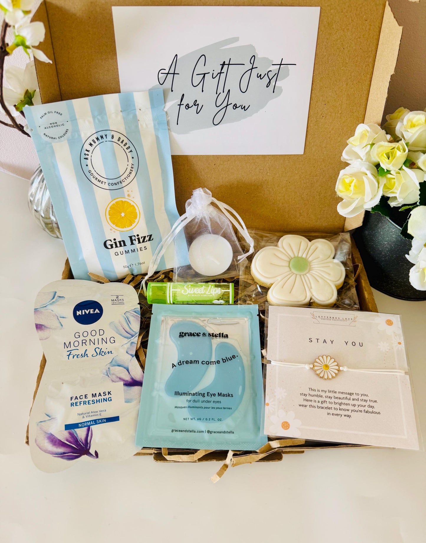 Stay You - Hug in a Box - Thinking of You - Letterbox Gift for Her - Care Package - Pick me Up Gift Box - Get Well Soon - Post Recovery Gift