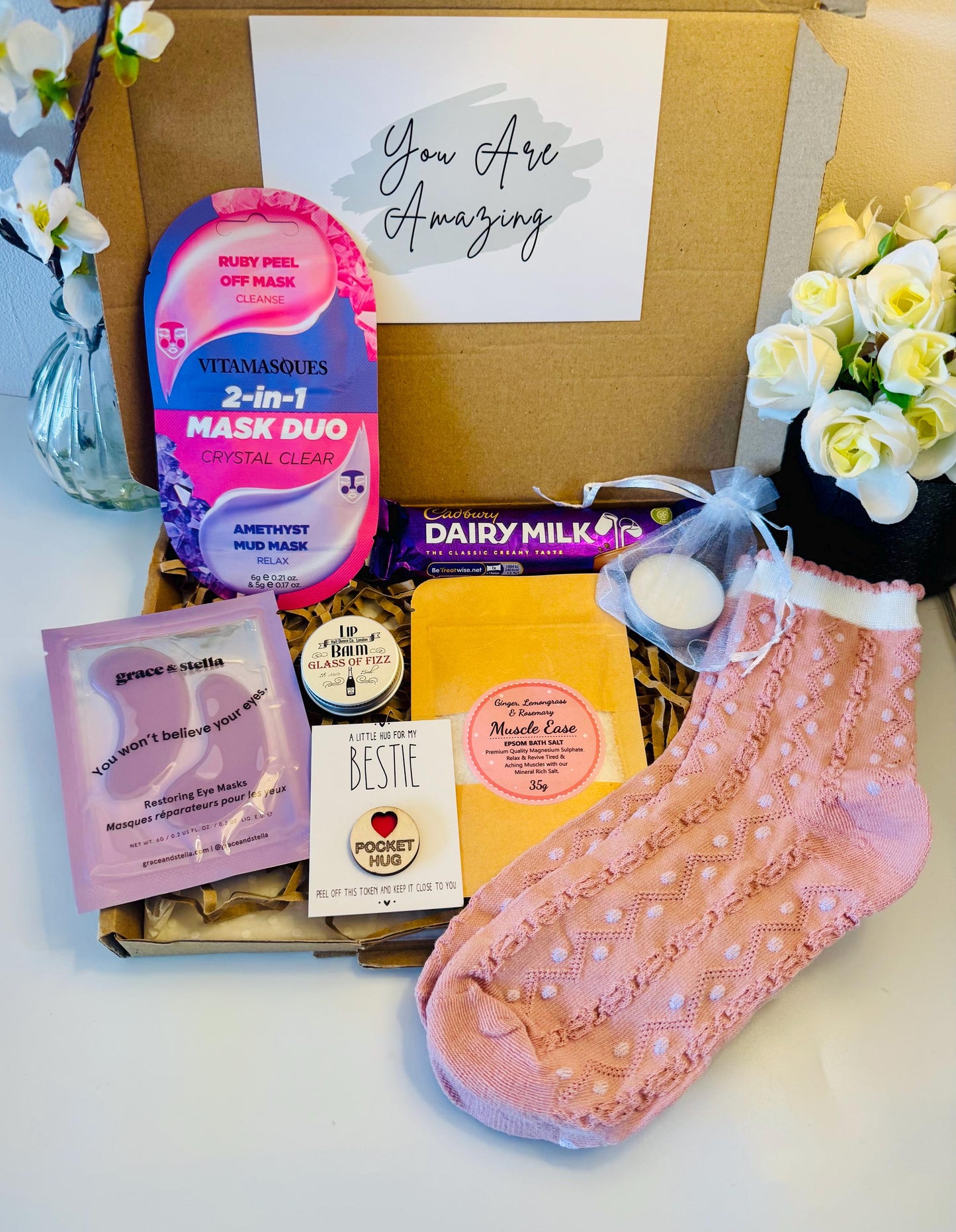Bestie Gift Box - Letterbox Gift For Her - Hug in a Box - Self Care - Friend Giftbox - Care Package Gift - Birthday Giftbox - Personalised