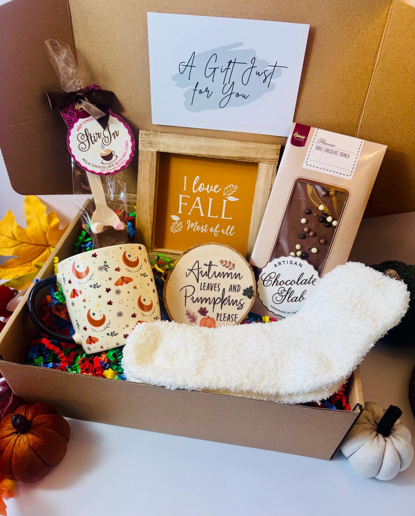 Cosy Autumn Hamper - Hug in a Box for Her - Fall Gift Box - Friend Treat Box - Autumn Care Package - Birthday Hamper - Get Well Soon Gift