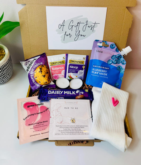 Pregnancy Spa Pamper Gift Box - Mum to Be Gift Set - Maternity New Mum Hamper - Baby Shoerr Care Package - Letterbox Gift / Mummy to Be Gift