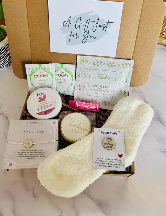Cancer Care Package - Thinking of You - Recovery Get Well Soon Gift Box - Cancer Self Care Hamper - Cancer Hug in a Box - Personalised Gift