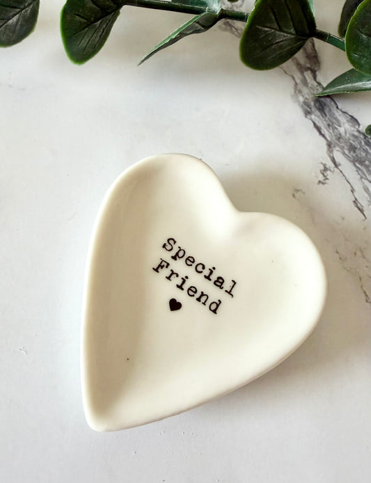 Porcelain Special Friend Trinket Dish - 6.5cm