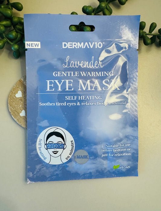 DermaV10 Lavender Gentle Warming Eye Mask
