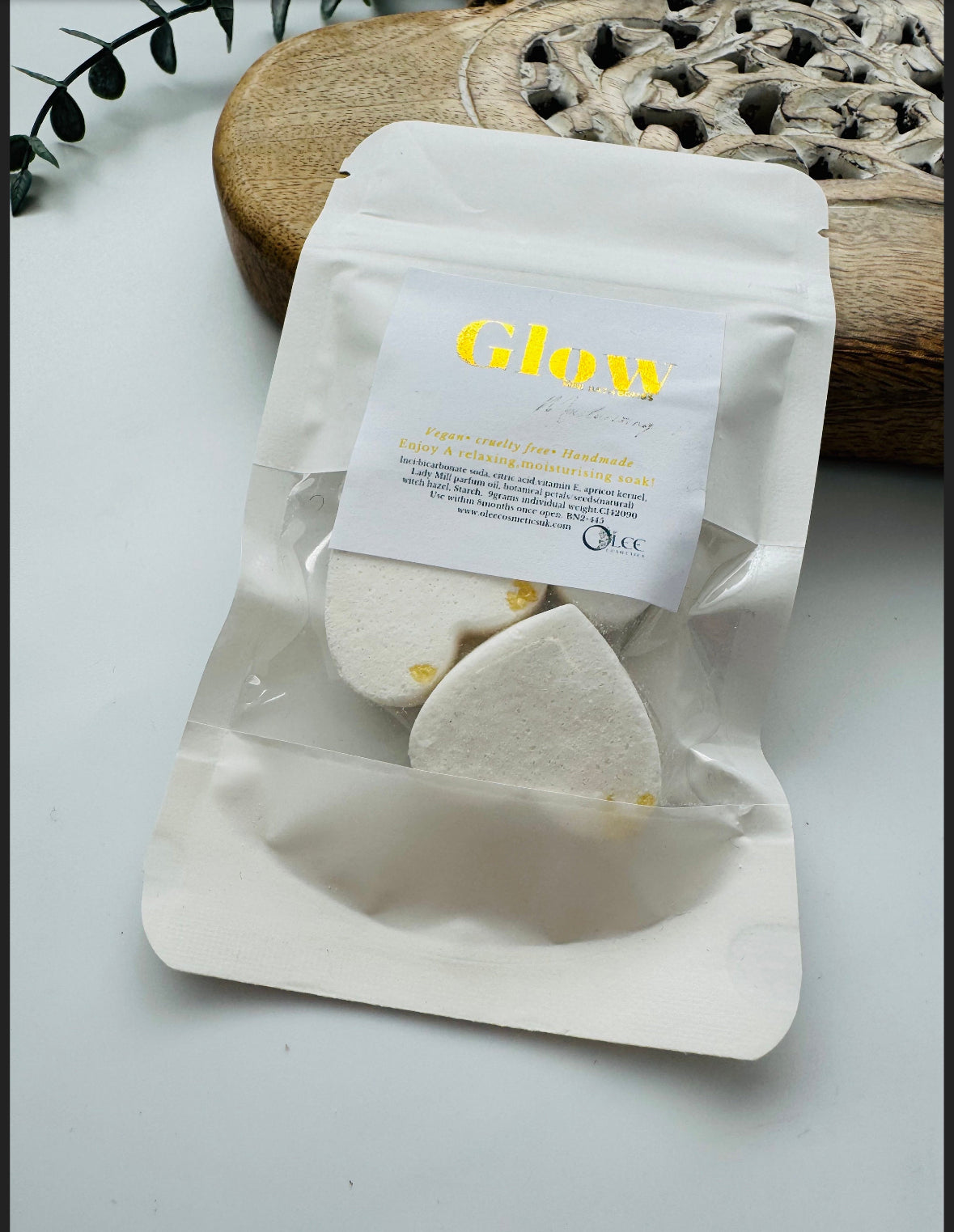 ‘Glow’ Handmade 3x Mini Bath Bombs