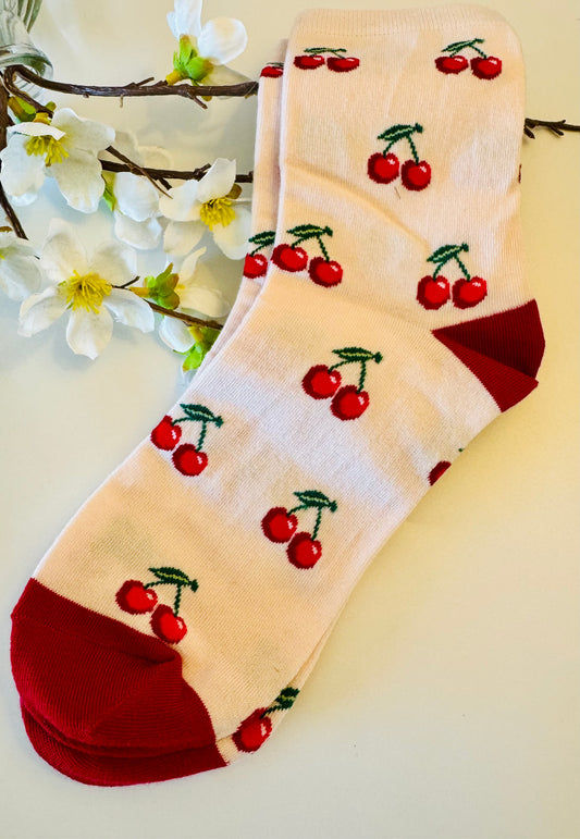 Cherry Themed Socks