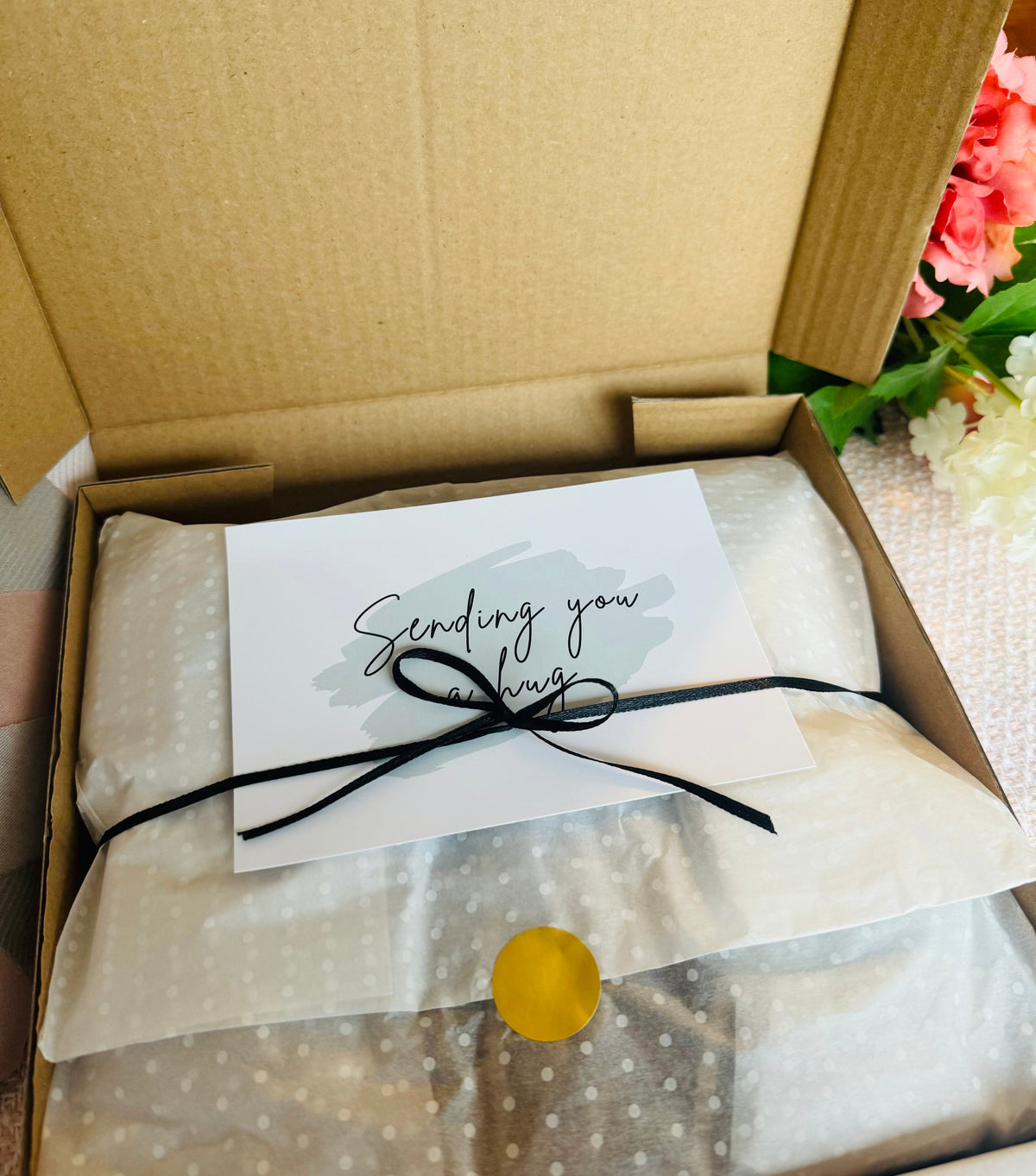 Vegan Gift For Her - Hug in a Box - Pamper Hamper - Self Care - Care Package For Woman - Get Well Soon Recovery Gift- Pamper Box - Birthday