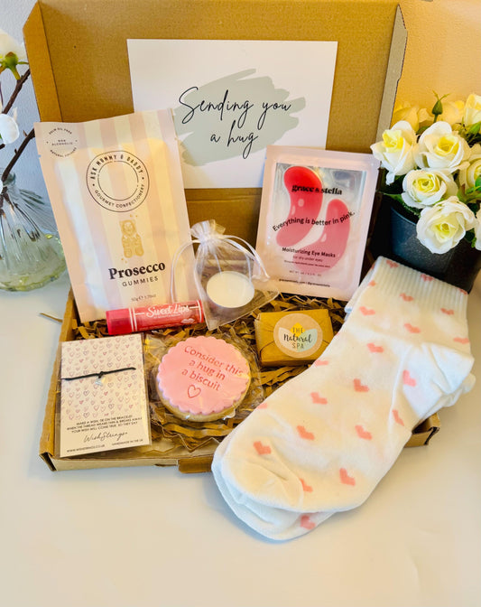 HUG IN A BOX - Thinking of You - Letterbox Gift for Her - Care Package - Sending Hugs - Pick me Up - Get Well Soon - Post Recovery Gift