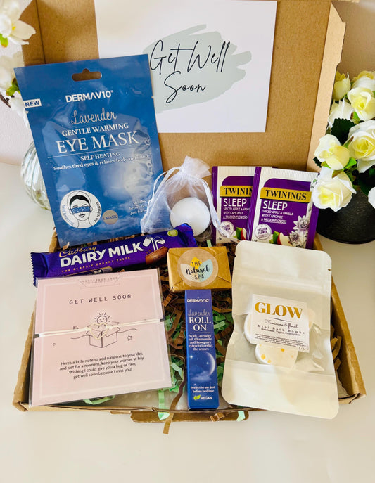 Get Well Soon Gift Box - Thinking of You - Box for Strength - Hug in a Box - Cancer Care Package - Ladies Recovery Gift Set - Gifts for Her