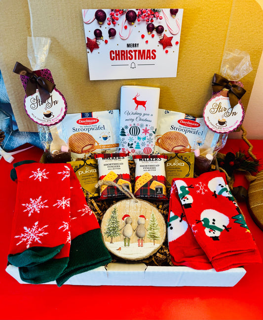 Couples Christmas Hamper - His and Hers Hamper - Christmas Gift Box - Xmas Gifts for Couples - Christmas Eve Box - Movie Night Hamper