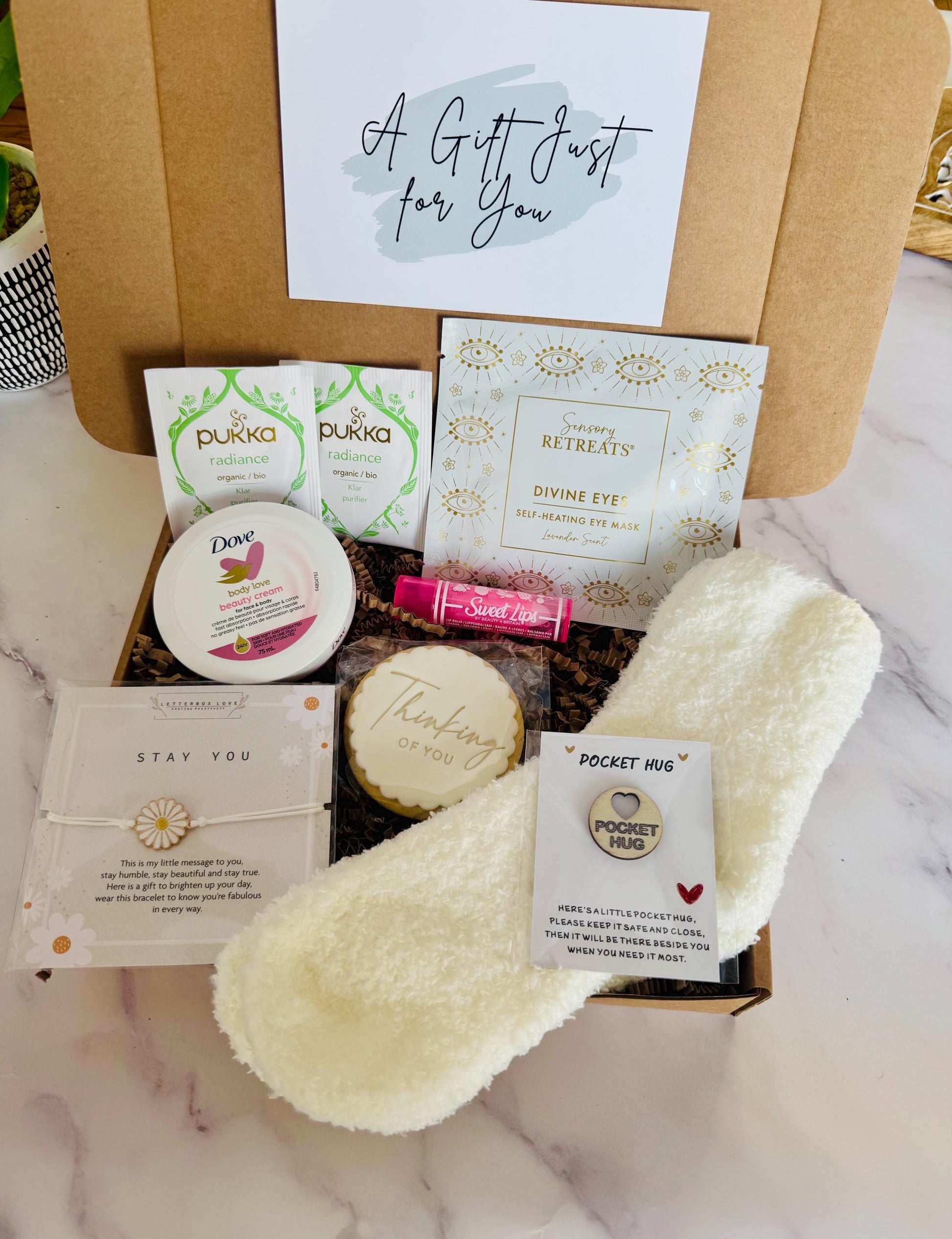 Cancer Care Package - Thinking of You - Recovery Get Well Soon Gift Box - Cancer Self Care Hamper - Cancer Hug in a Box - Personalised Gift
