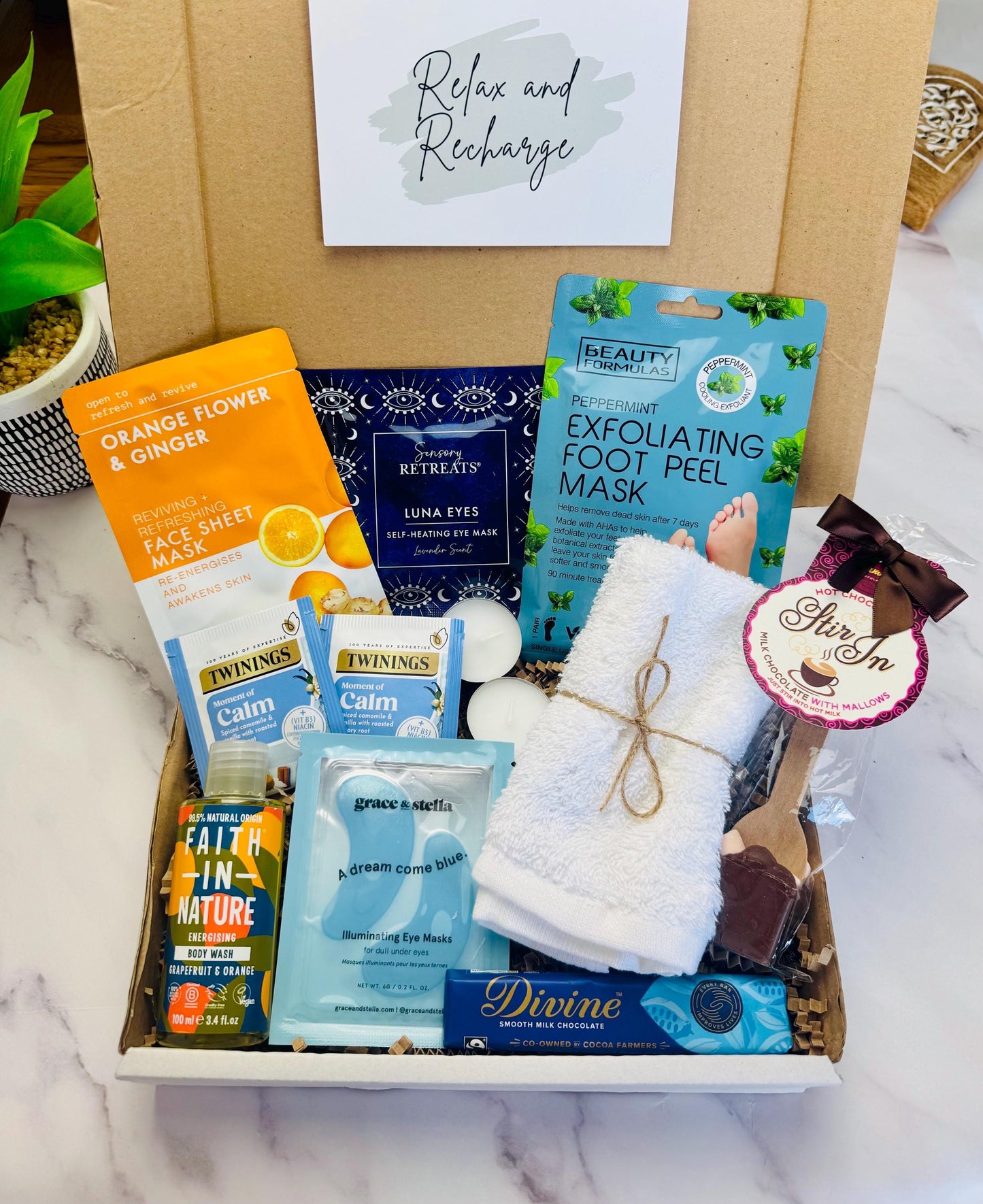 Wellness Gift Box - Pamper Hamper - Spa Self- Care Giftbox - Birthday - Friend Giftbox - Care Package Gift- Personalised - Spa in a Box