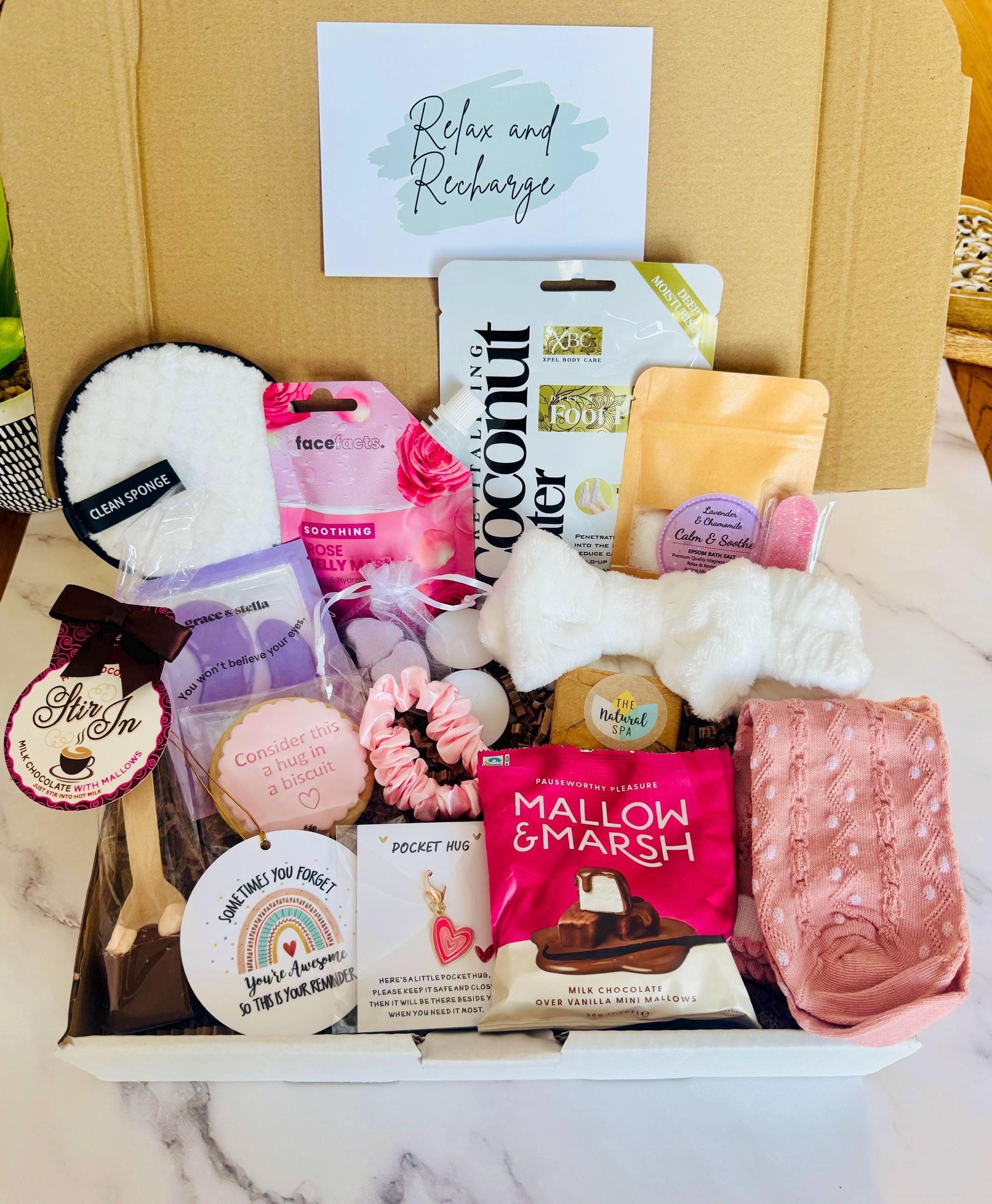 PAMPER HAMPER - Letterbox Gift For Her - Spa Self-Care Giftbox - Birthday Giftbox - Friend Giftbox - Carepackage Gift - Personalised