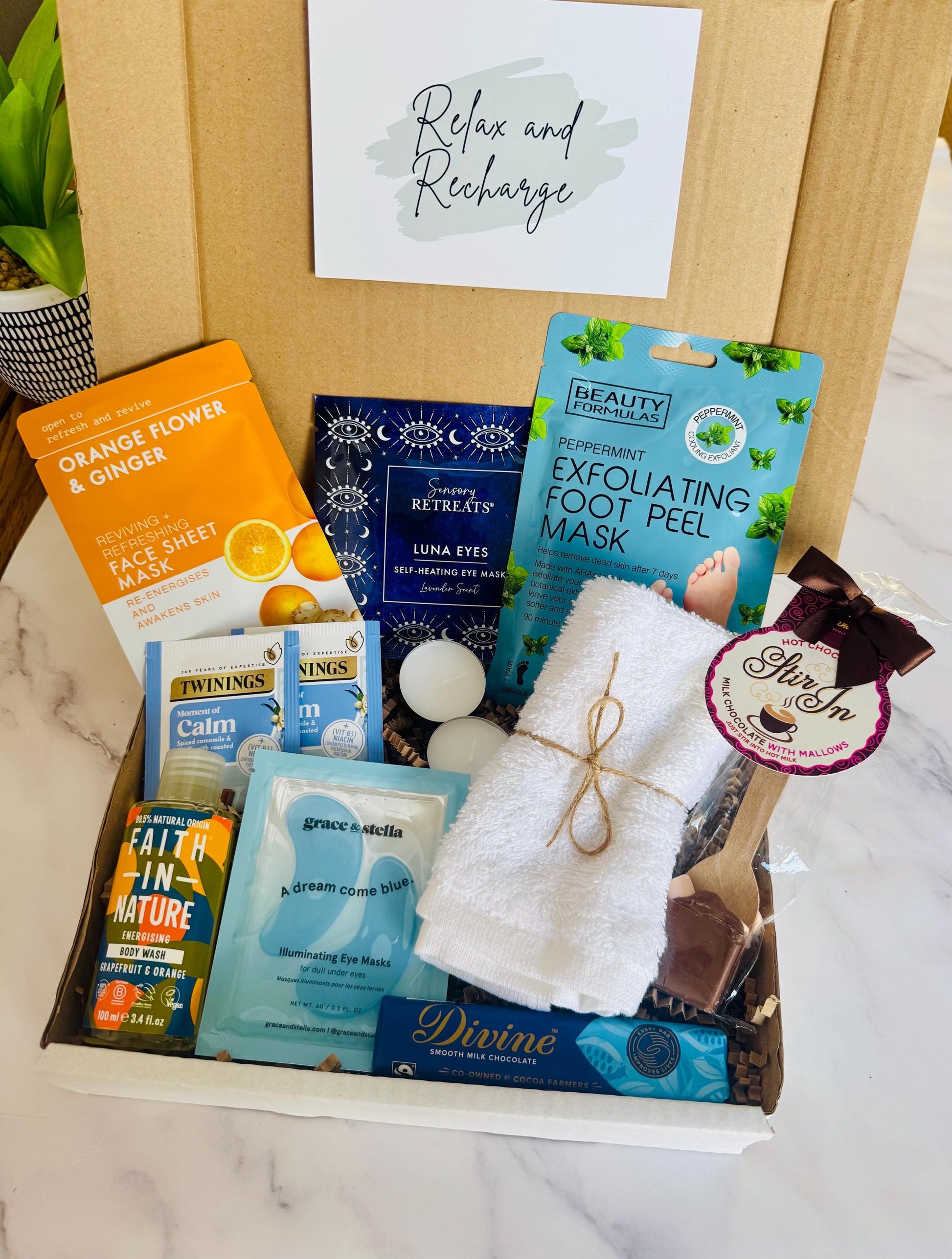 Wellness Gift Box - Pamper Hamper - Spa Self- Care Giftbox - Birthday - Friend Giftbox - Care Package Gift- Personalised - Spa in a Box