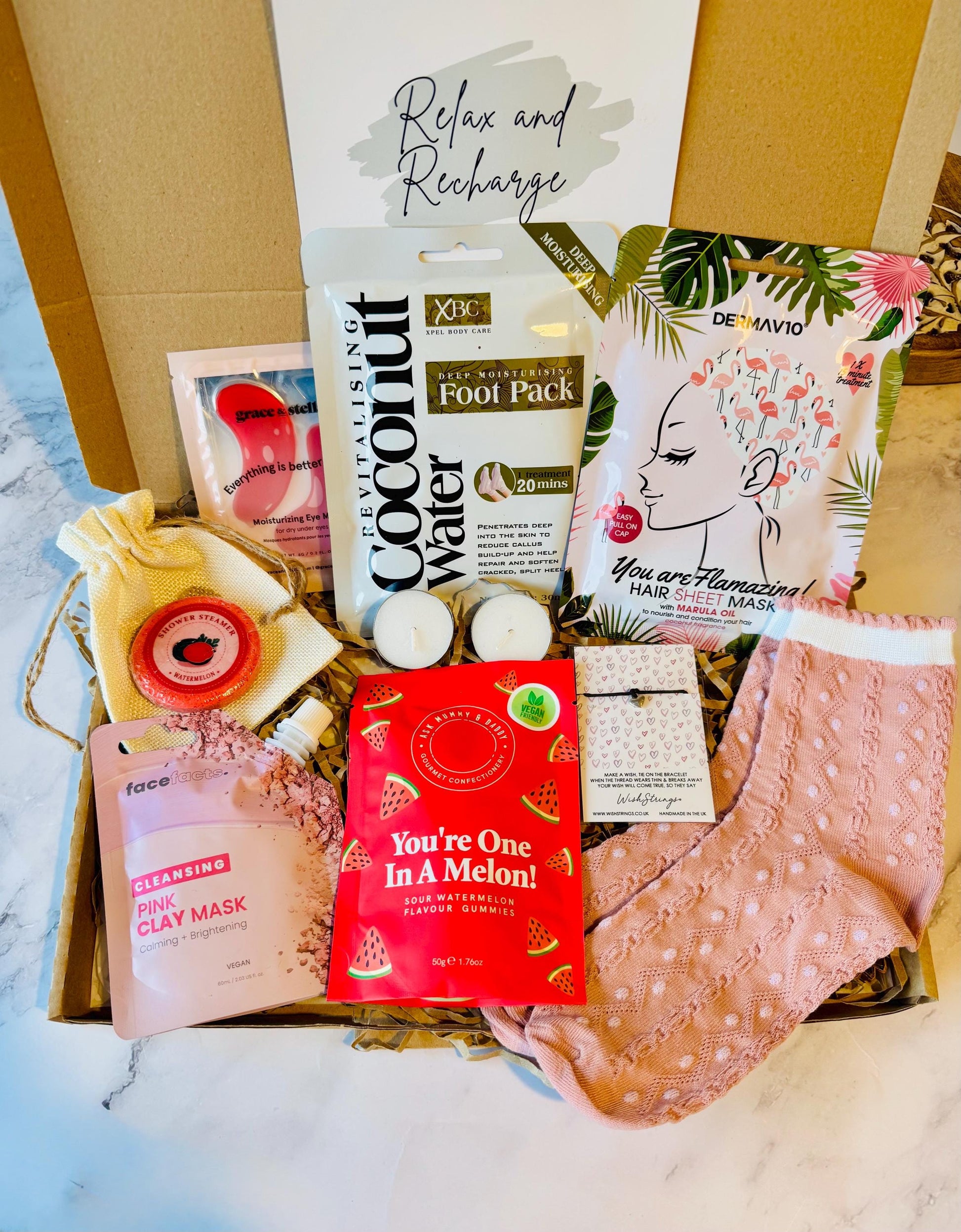 Pick Me Up Gift For Her - Thinking of You Care Package - Sympathy Self Care Hamper - Wellness Spa Box - Hug in a Box Present - Get Well Soon