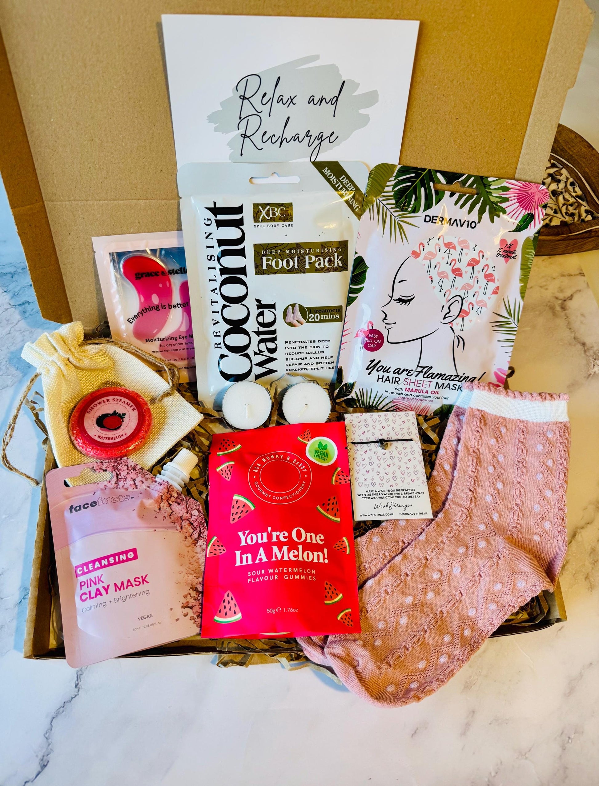 Pick Me Up Gift For Her - Thinking of You Care Package - Sympathy Self Care Hamper - Wellness Spa Box - Hug in a Box Present - Get Well Soon