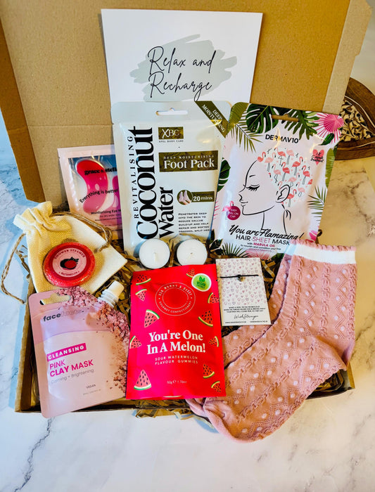 Pick Me Up Gift For Her - Thinking of You Care Package - Sympathy Self Care Hamper - Wellness Spa Box - Hug in a Box Present - Get Well Soon