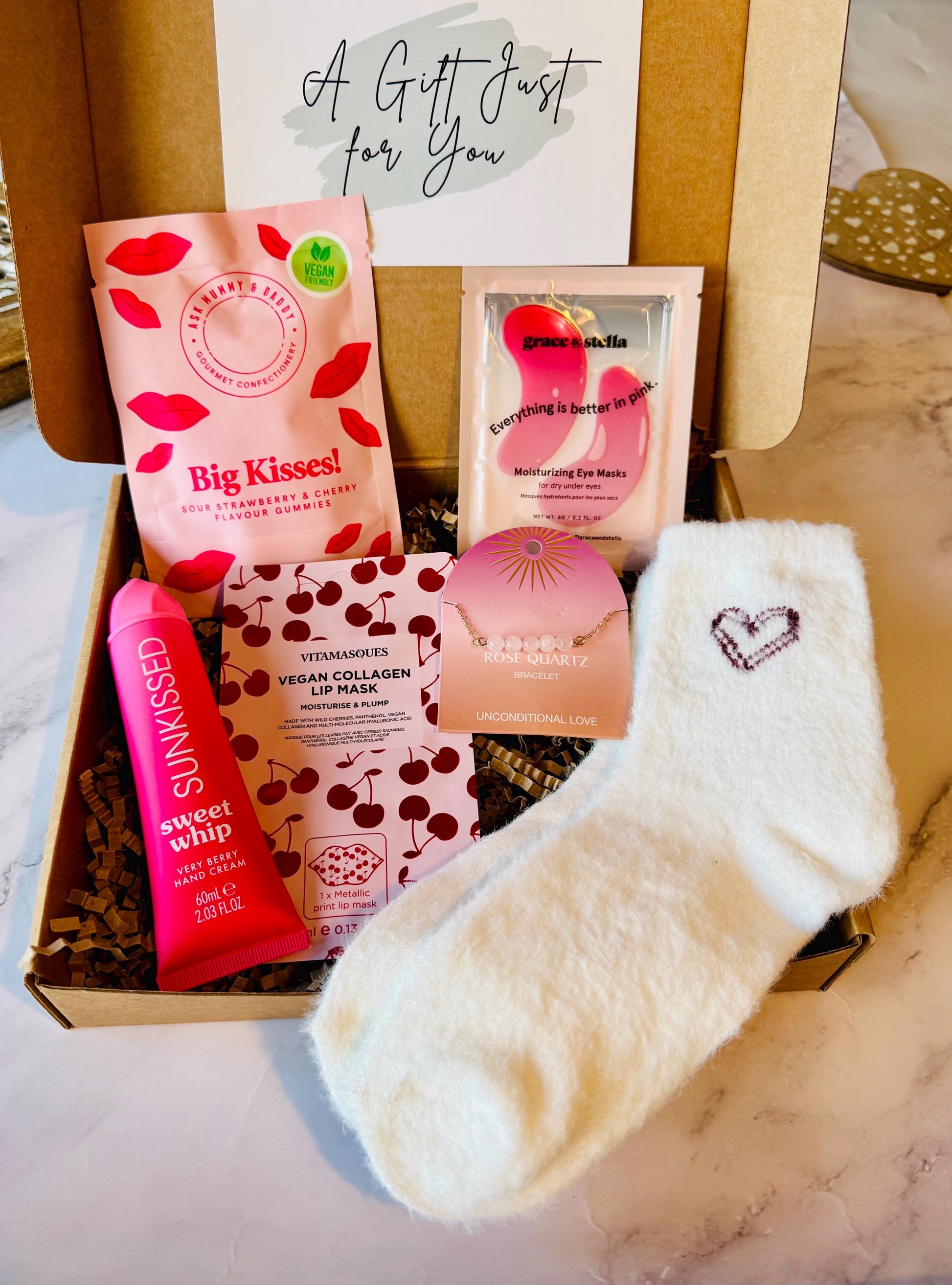 Hug in a Box Gift Hamper for Her – Valentine’s Self Care Pamper Box - Comfort Care Package - Thinking of You - Gift for Friend - Galentines