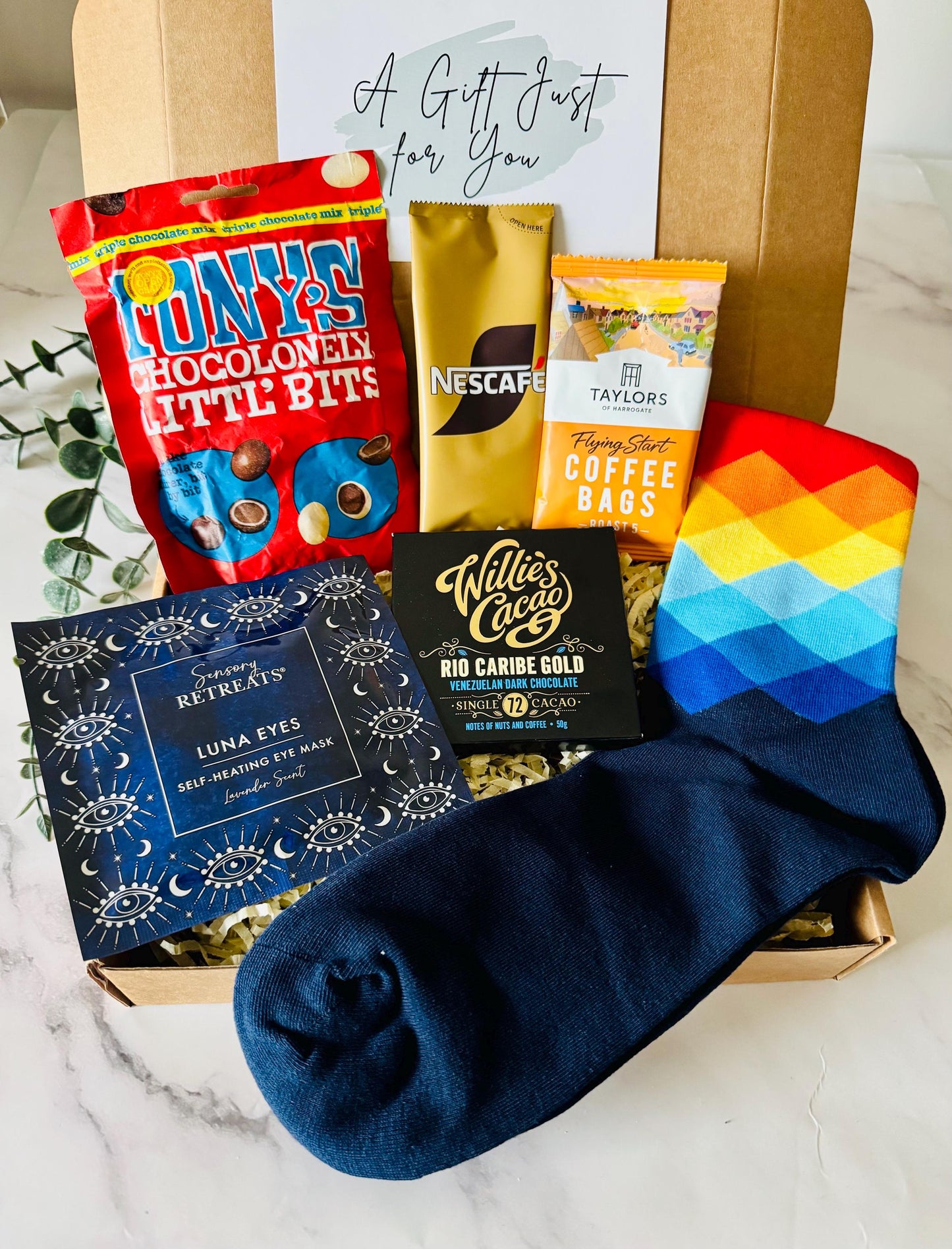 Hug in a Box for Men - Get Well Soon - Care Package - Treat Box -Birthday Gift - Hamper for Boyfriend - Thinking of You - Fathers Day