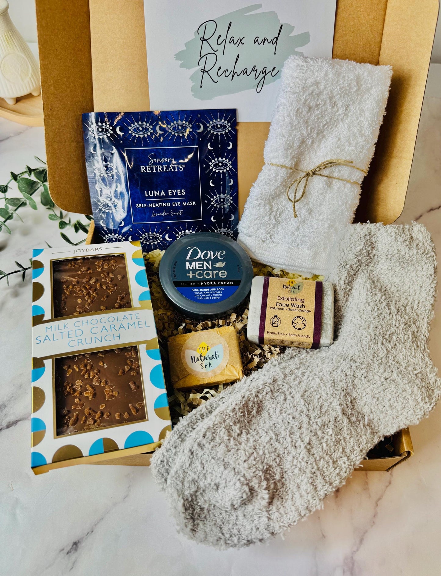 Mens Care Package - Hug in a Box - Mens Pamper Hamper - Birthday gift for Him - Self Care Package - Well Soon Gift - Thinking of You