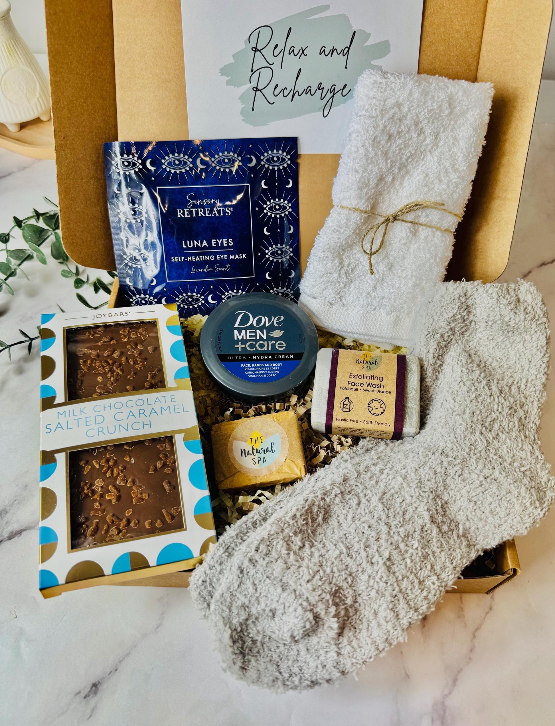 Mens Care Package - Hug in a Box - Mens Pamper Hamper - Birthday gift for Him - Self Care Package - Well Soon Gift - Thinking of You