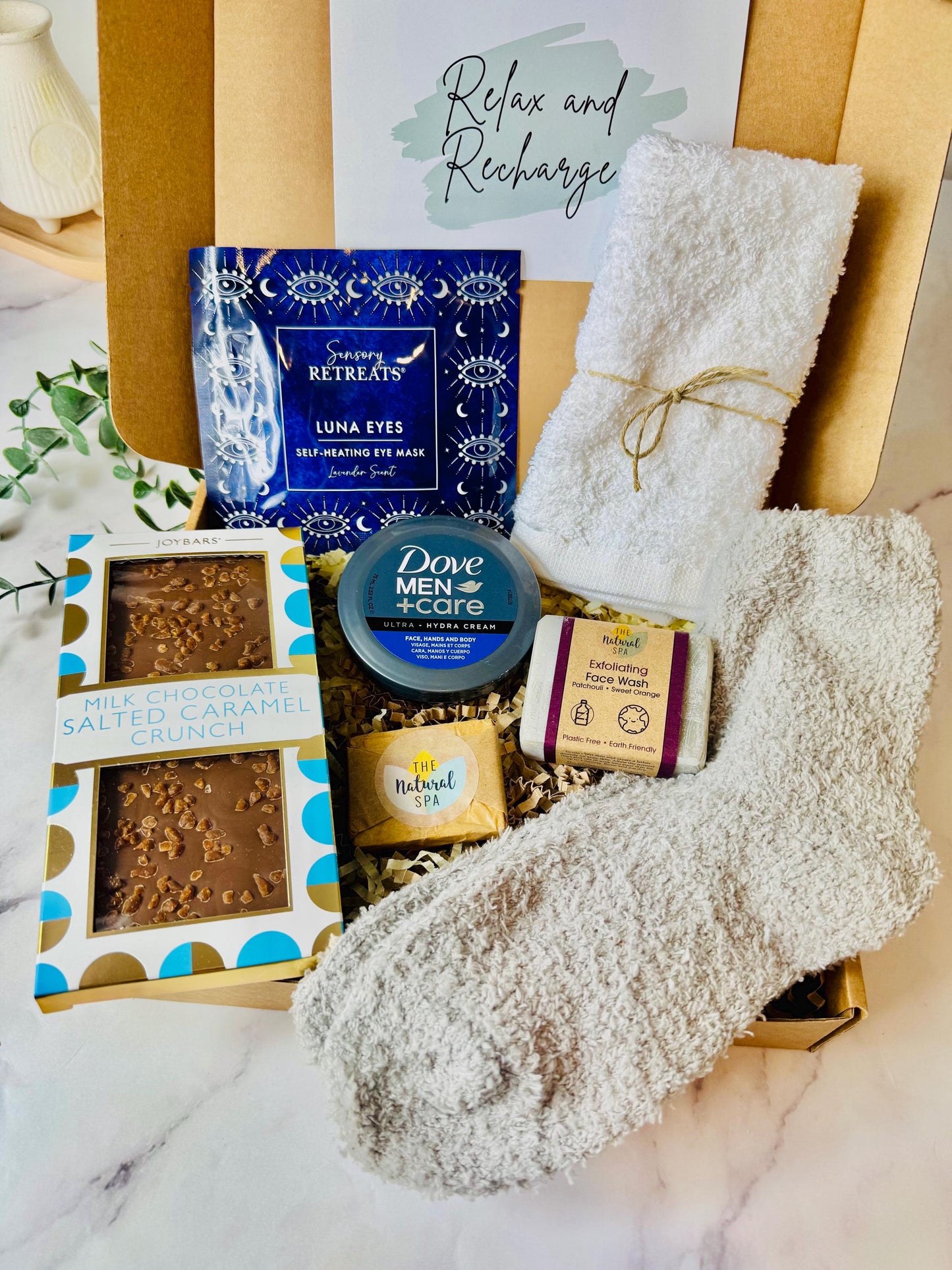 Mens Care Package - Hug in a Box - Mens Pamper Hamper - Birthday gift for Him - Self Care Package - Well Soon Gift - Thinking of You