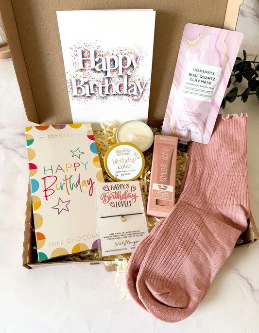 Birthday Gift for Her - Pamper Hamper - Gift for Friend - Gift for Mum - Personalised Letterbox Gift - Birthday Treat Box - Self Care Gift