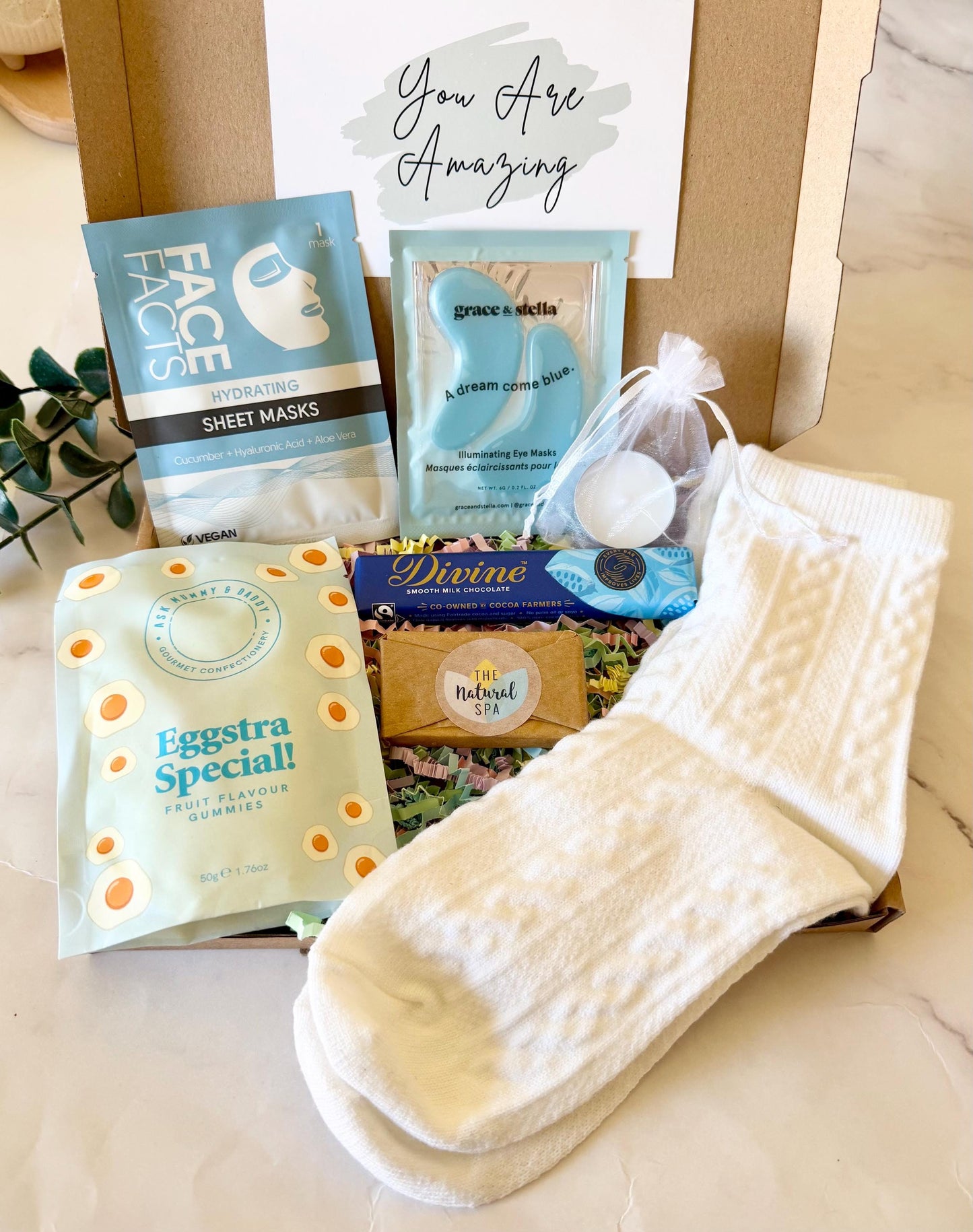 Pick Me Up Gift for Her - Care Package Hug in a Box - Thinking of You Letterbox Gift - Cheer Up Gift for Friend - Self Care Gift Box for Mum