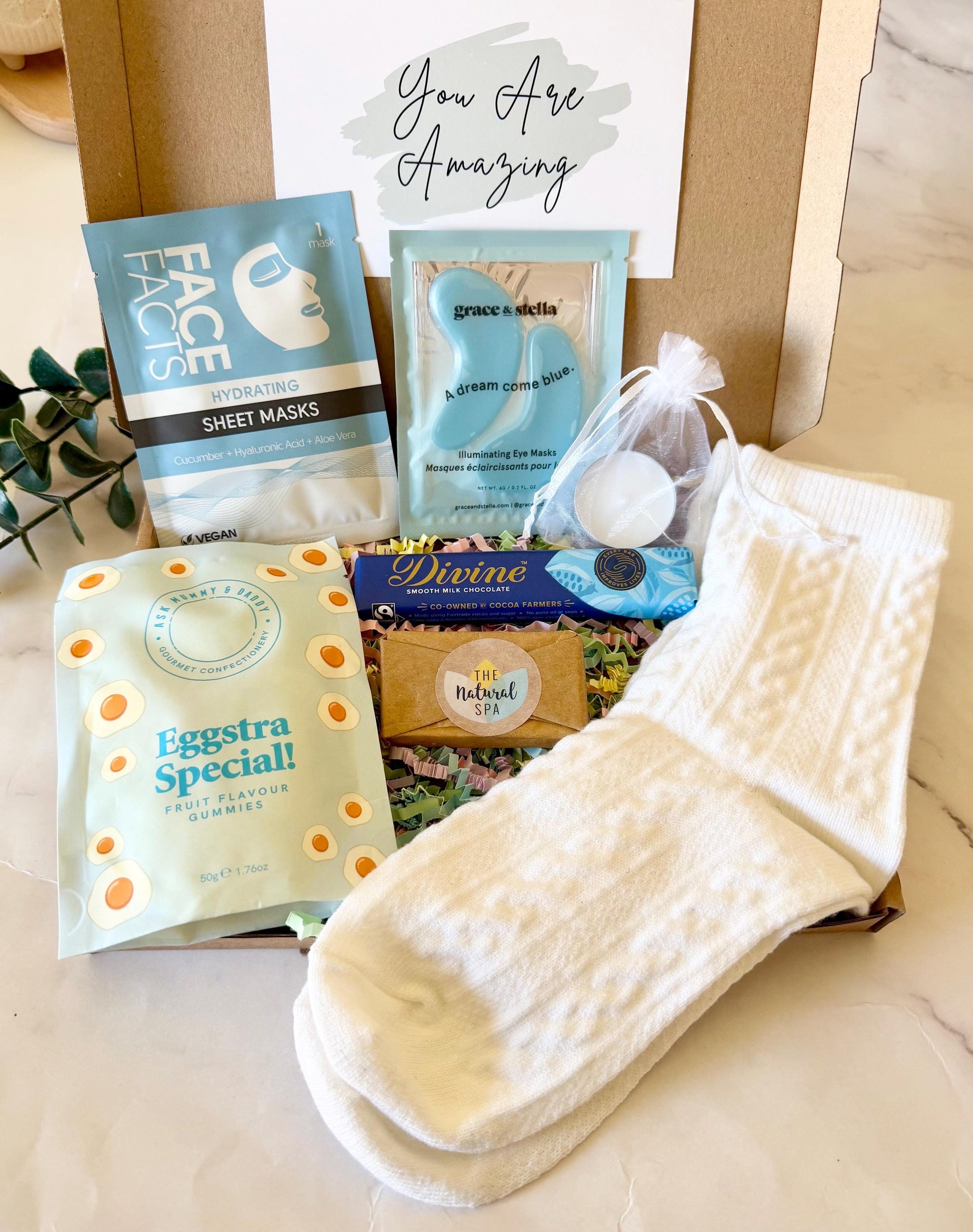 Pick Me Up Gift for Her - Care Package Hug in a Box - Thinking of You Letterbox Gift - Cheer Up Gift for Friend - Self Care Gift Box for Mum