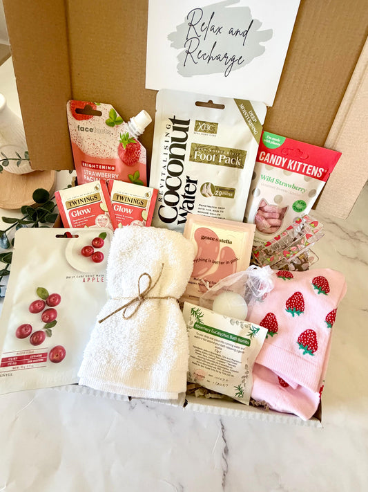 Pamper Hamper Gift Box - Self Care Package For Her - Hug In A Box - Relaxation Spa - Recovery Get Well Soon - Thinking of You