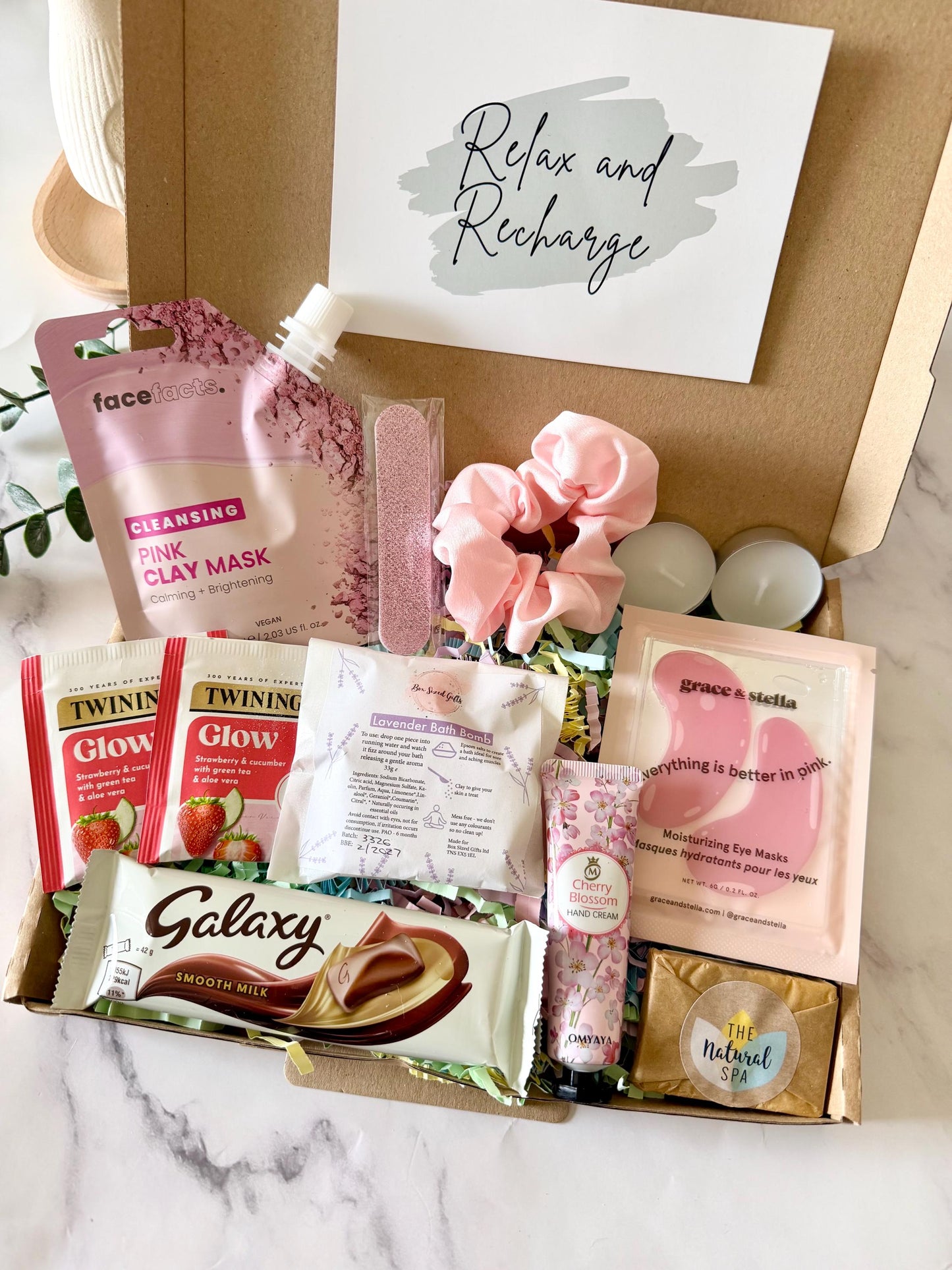 Pamper Hamper - Letterbox Gift - Hug in a Box - Self Care Package - Get Well Soon - Birthday - Spa Gift for Her - Personalised