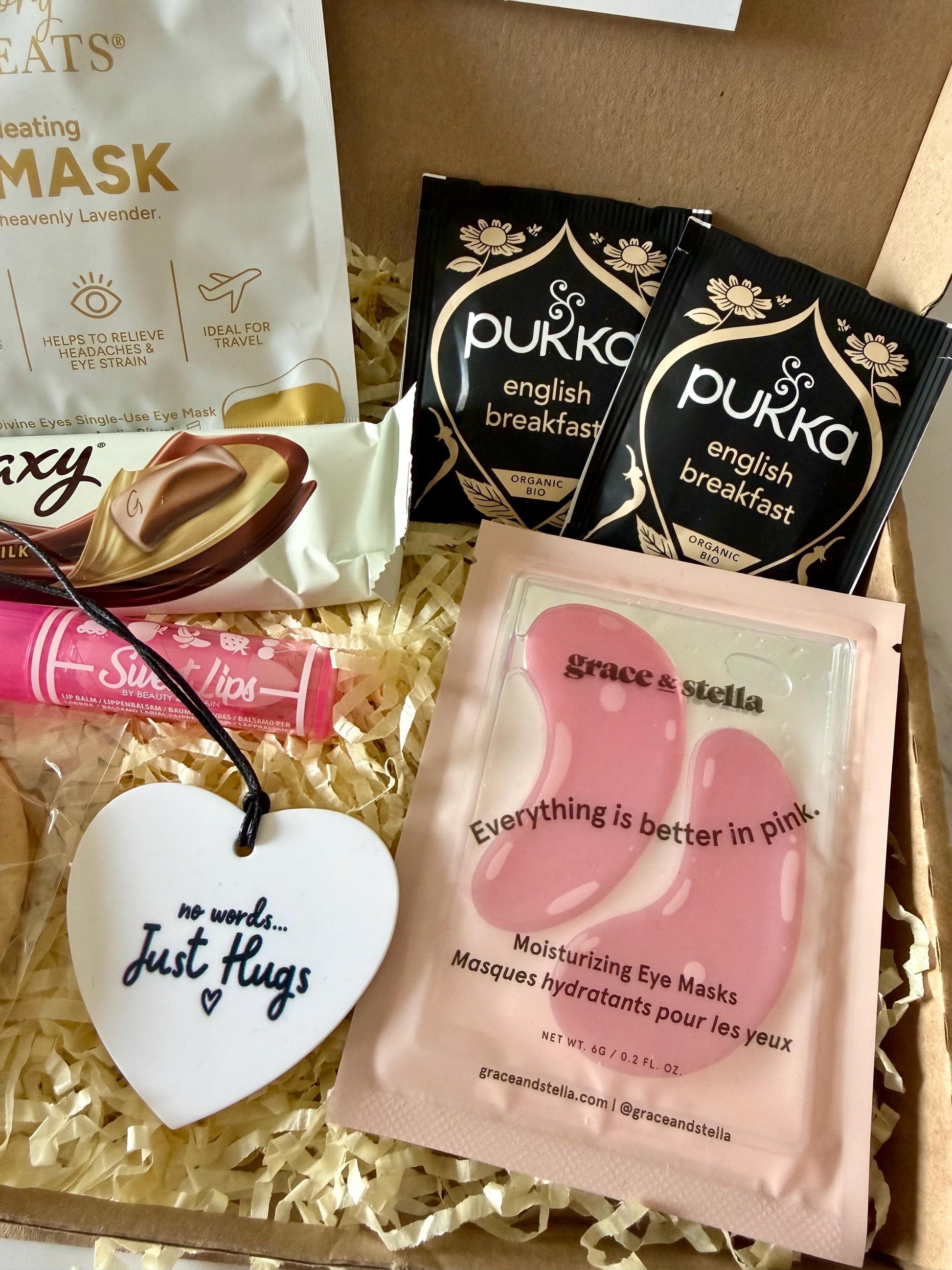 Hug in a Box - Pamper Hamper - Spa Gift for Her - Get Well Soon Recovery Gift - Self Care Package - Thinking of You Gift - Letterbox Gift