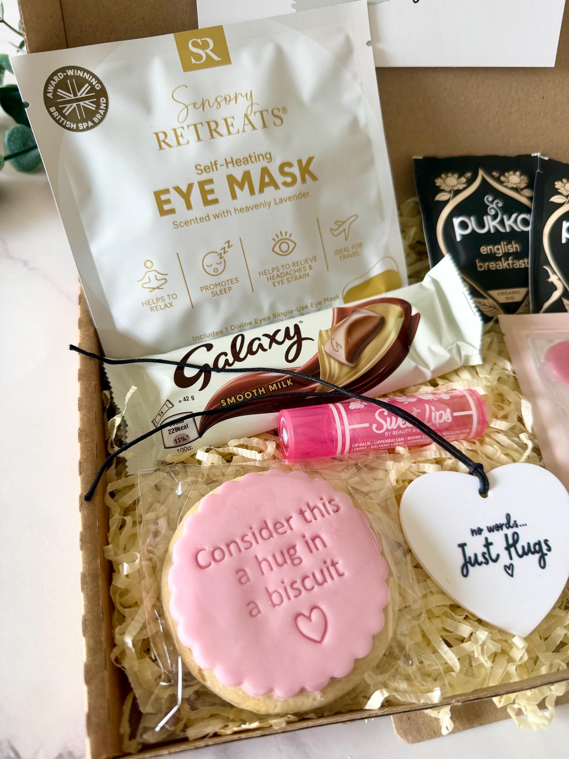 Hug in a Box - Pamper Hamper - Spa Gift for Her - Get Well Soon Recovery Gift - Self Care Package - Thinking of You Gift - Letterbox Gift