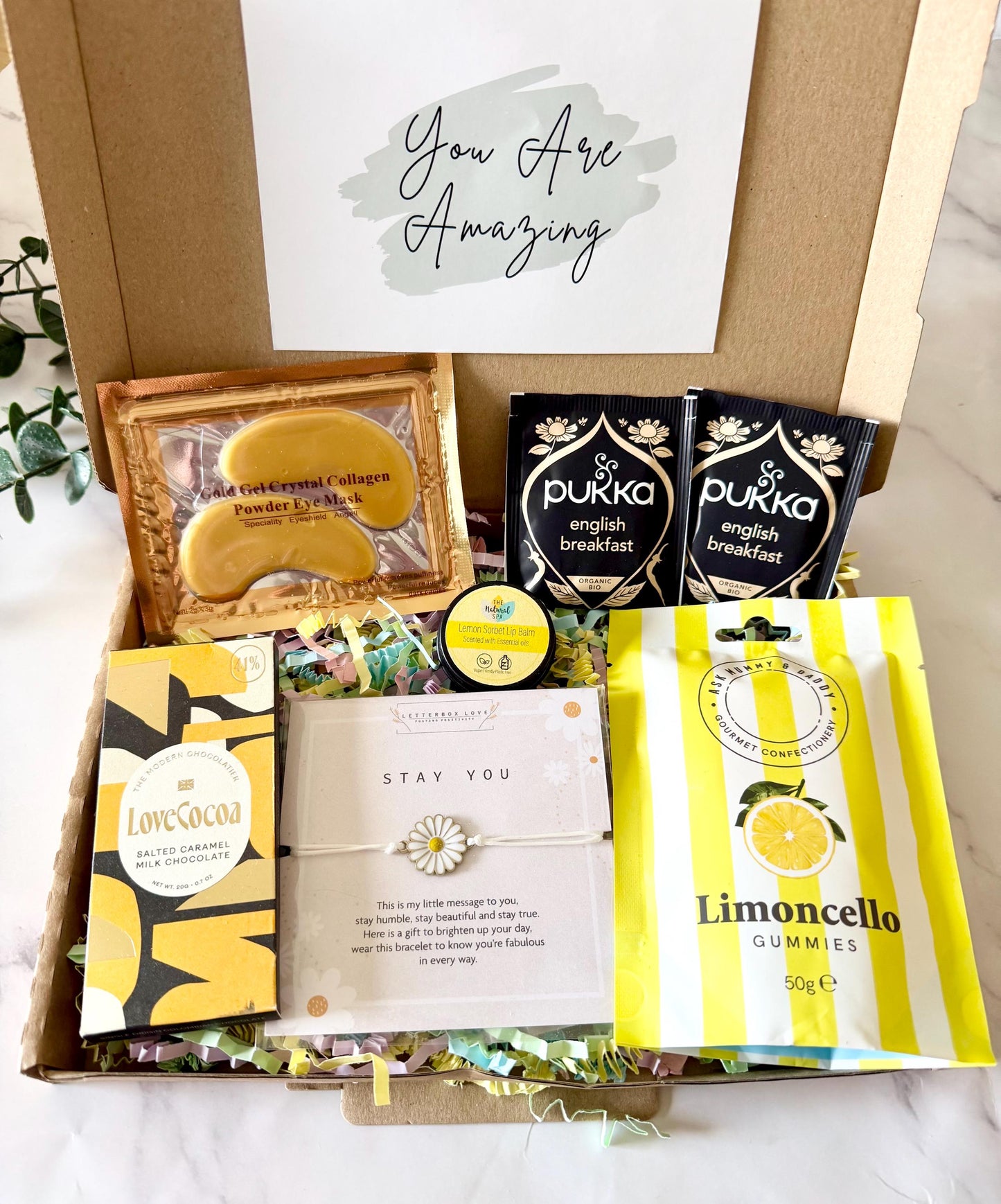 Sunshine Pick Me Up Gift - Hug in a Box - Thinking Of You Hamper - Self Care Package - Gifts For Her - Letterbox Gift - Get Well Soon Gift