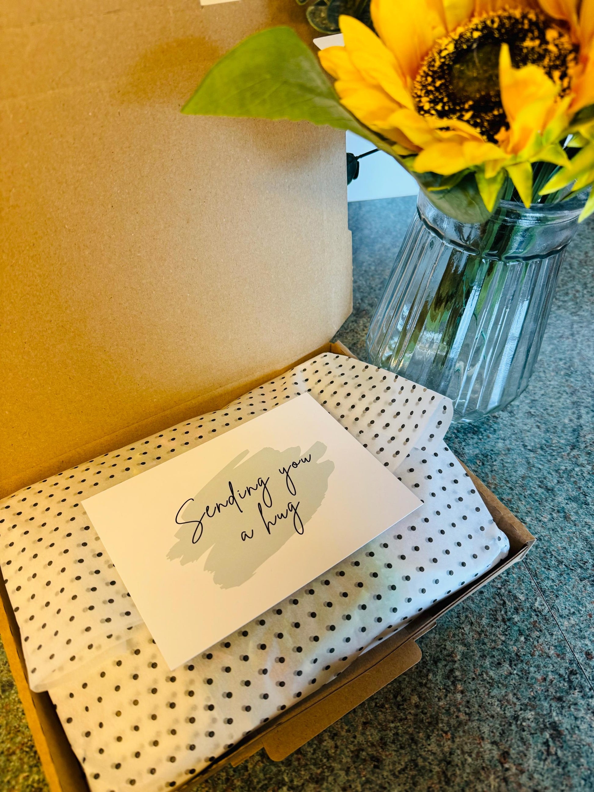 Thinking of You Care Package - Hug in a Box - Get Well Soon - Gift for her - Sympathy - Bereavement Gift Box - Personalised Letterbox Gift