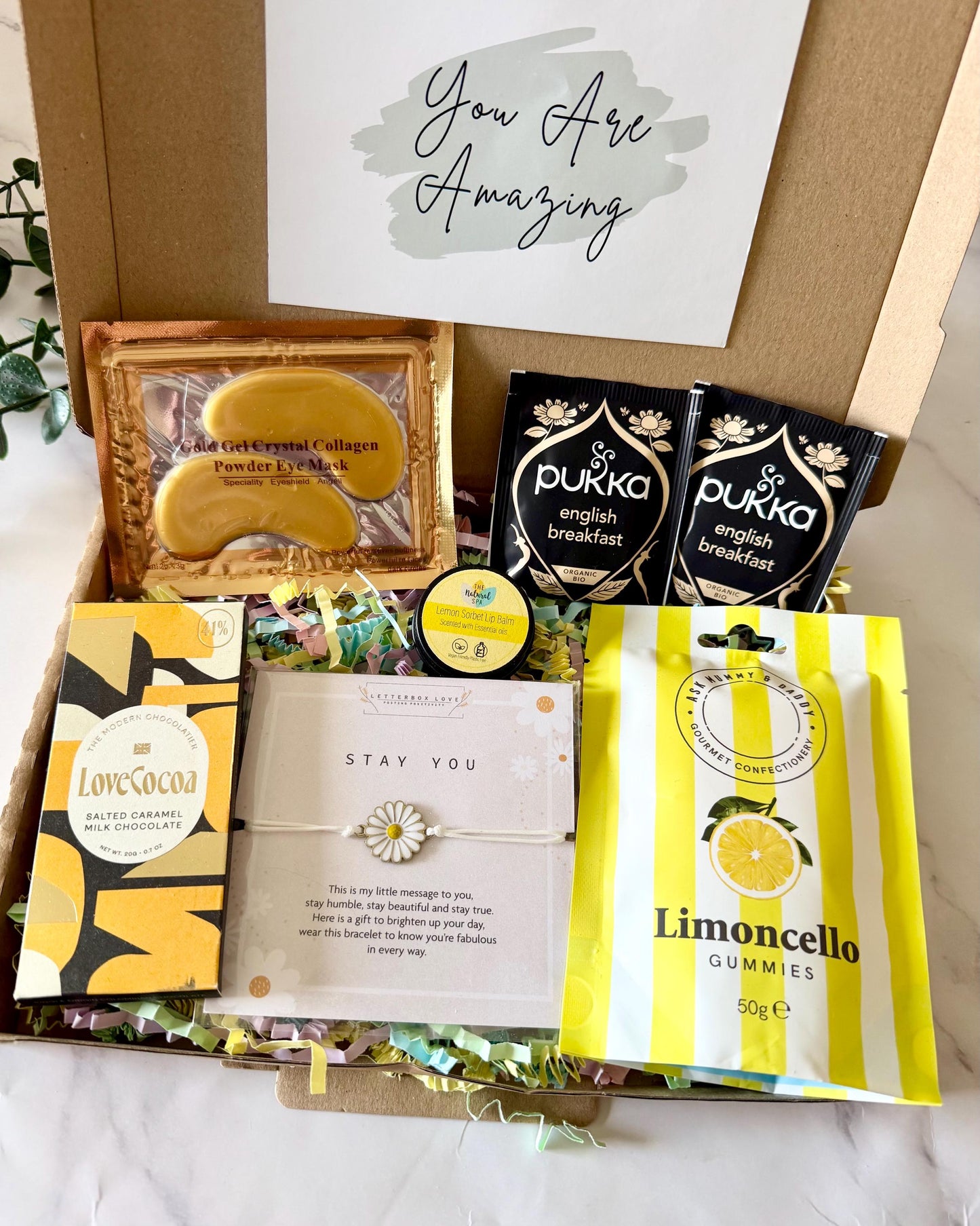Sunshine Pick Me Up Gift - Hug in a Box - Thinking Of You Hamper - Self Care Package - Gifts For Her - Letterbox Gift - Get Well Soon Gift