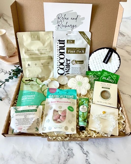 Care Package For Her - Hug In A Box - Spa Gift Basket - Pamper Hamper - Get Well Soon - Birthday Self Care Gift Box - Relaxation Gift