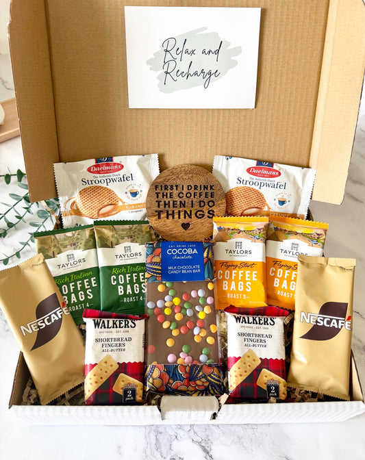 Coffee Hamper - Hug in a Box - Thinking of You - Birthday Gift - Get Well Soon - Congratulations - Anniversary - New Home - Thank you Gift