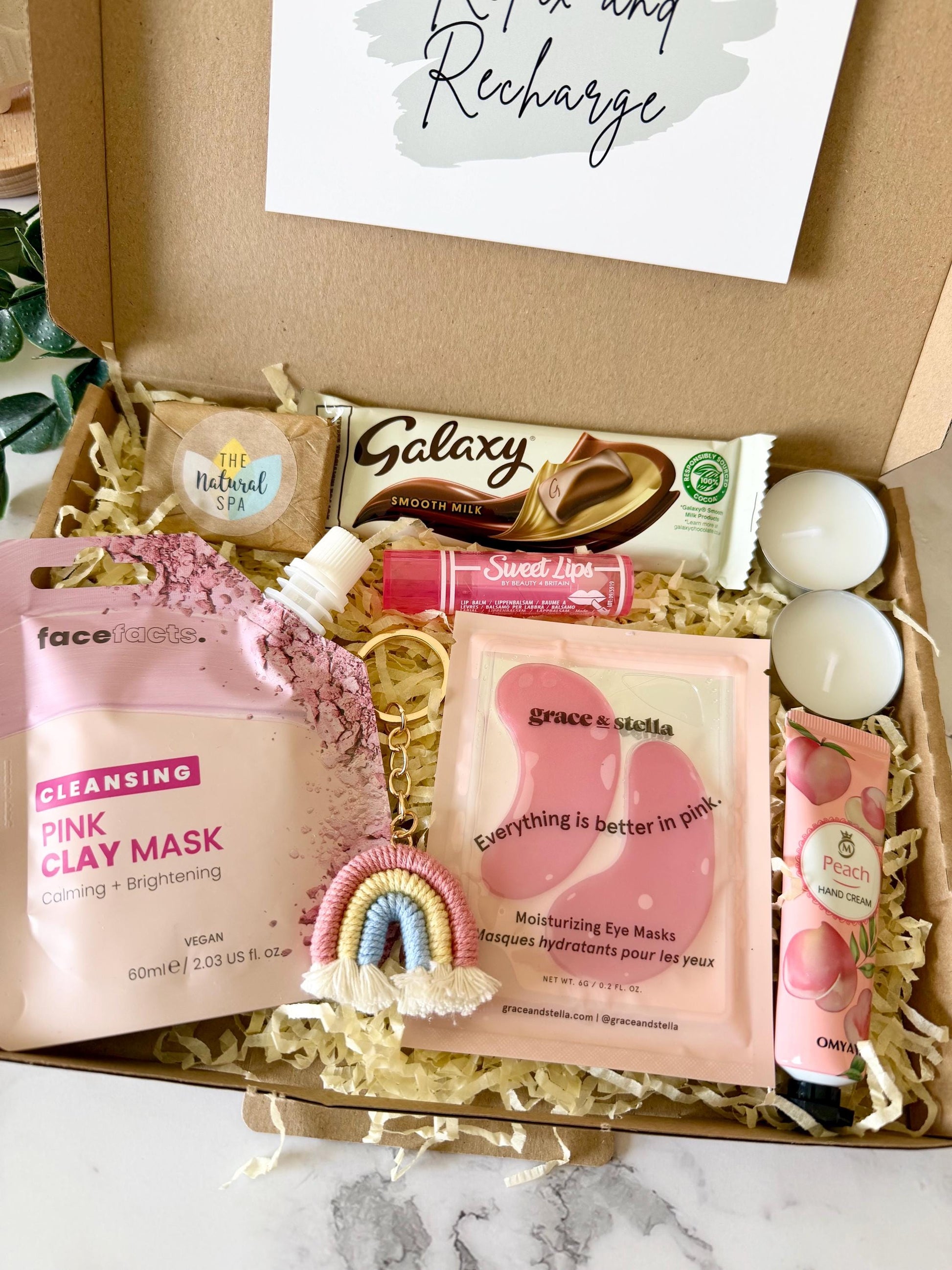 Pamper Gift Box for Her - Hug in a Box - Birthday Pamper - Relax Gift - Self Care Package - Pick me Up Letterbox Gift - Thinking of You