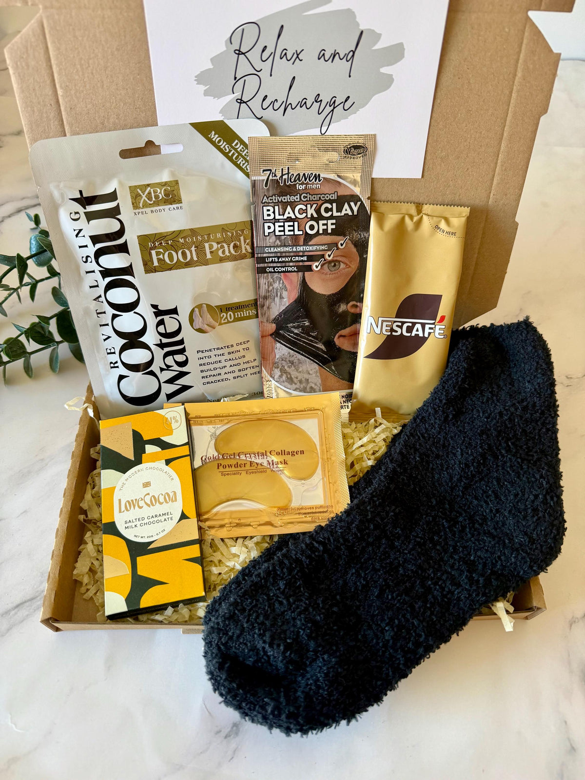 Mens Pamper Gift Box - Hug in a Box - Self Care Letterbox Gift - Pick me Up - Get Well Soon - Gifts for Him - Care Package - Birthday Gift
