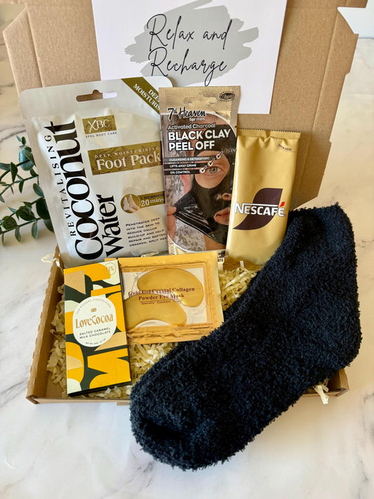 Mens Pamper Gift Box - Hug in a Box - Self Care Letterbox Gift - Pick me Up - Get Well Soon - Gifts for Him - Care Package - Birthday Gift