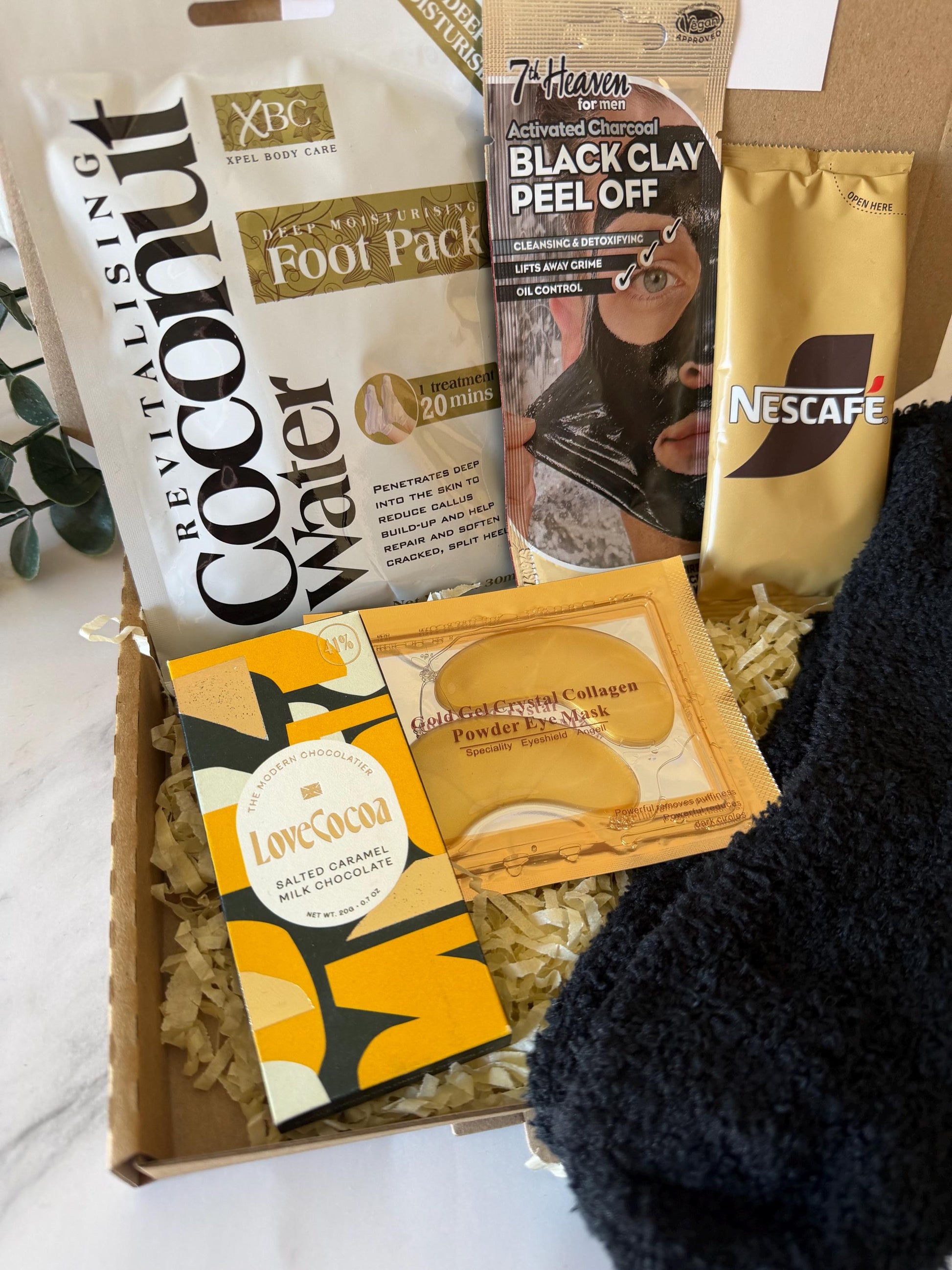 Mens Pamper Gift Box - Hug in a Box - Self Care Letterbox Gift - Pick me Up - Get Well Soon - Gifts for Him - Care Package - Birthday Gift