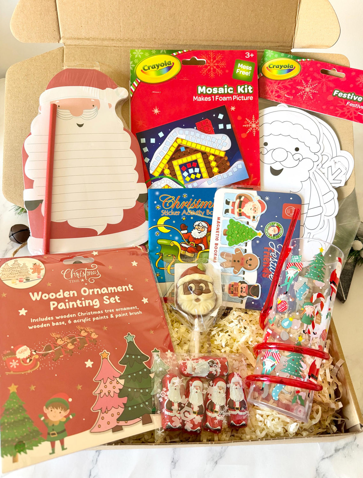 Childrens Christmas Gift - Activity Box - Pre Filled Xmas Eve Box - Kids Christmas Hamper - Christmas Present - Personalised