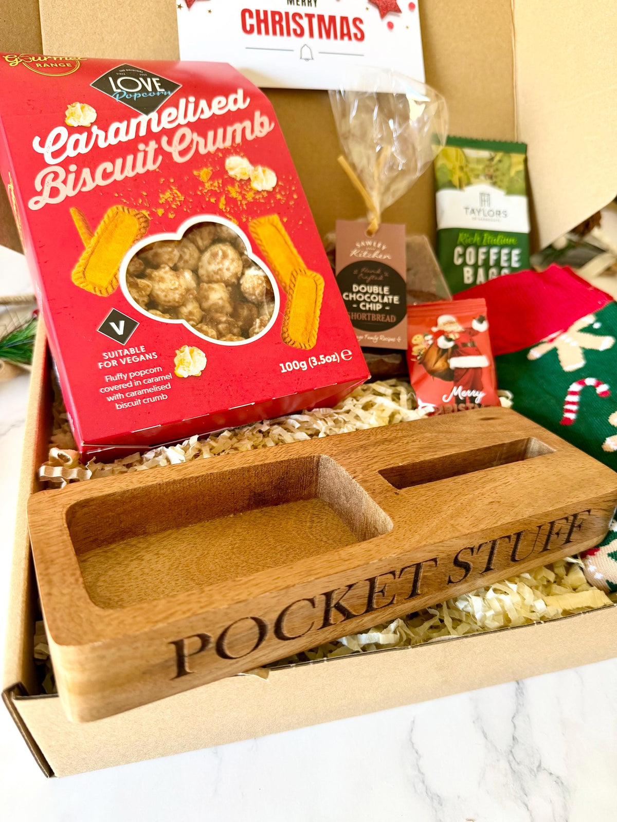 Mens Christmas Gift Box - Christmas Hamper for him - Xmas Eve Box - Colleague Present - Hug in a Box - Secret Santa - Christmas Treat Box