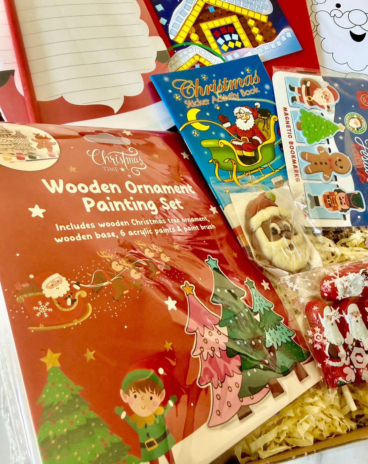 Childrens Christmas Gift - Activity Box - Pre Filled Xmas Eve Box - Kids Christmas Hamper - Christmas Present - Personalised