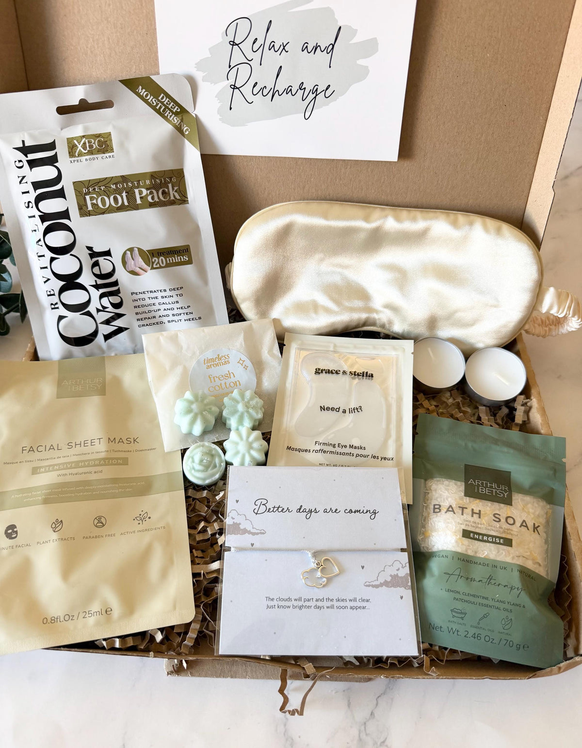 Care Package - Hug in a Box - Thinking Of You - Get Well Soon - Pamper Hamper - Sympathy - Pick me Up Gift Box - Personalised Self Care Gift